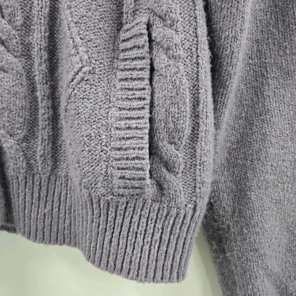 Anthropologie Pilcro Cardigan Sweater Lavender Cotton Crop - Picture 6 of 11